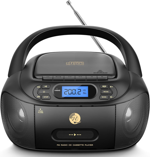 Portable boombox with - with, cd