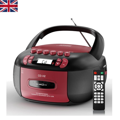 Player boombox with tape - cd,