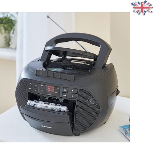 Traditional black boombox - black,