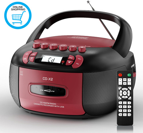 Player boombox with - cd,