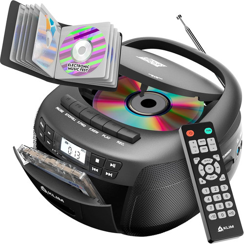 Cassette player with - cd, case